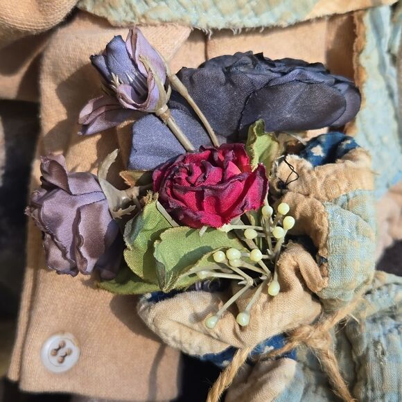 Primitive Rustic Rabbit Bunny Doll Handmade Hand Crafted Handcrafted Easter - Picture 6 of 16